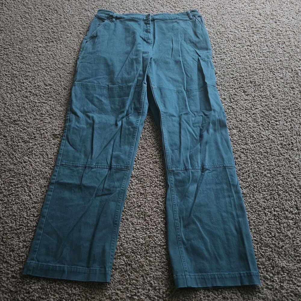 Wildfang The Essential Work Pant  Large Teal Blue Womens Utility WP5300